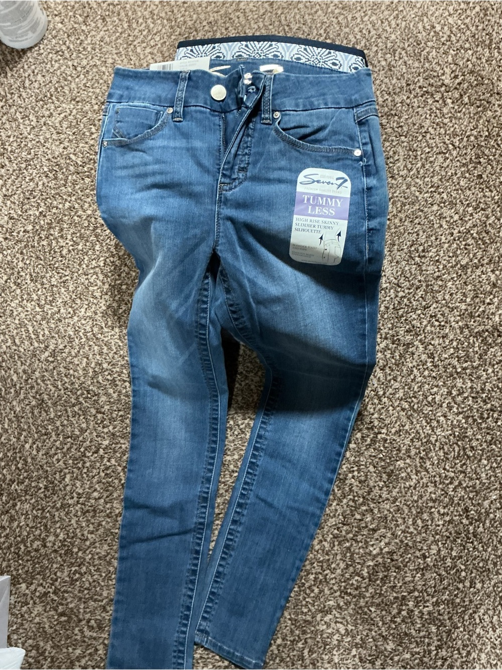 Seven7 Women's Skinny Jeans in Medium Blue Wash